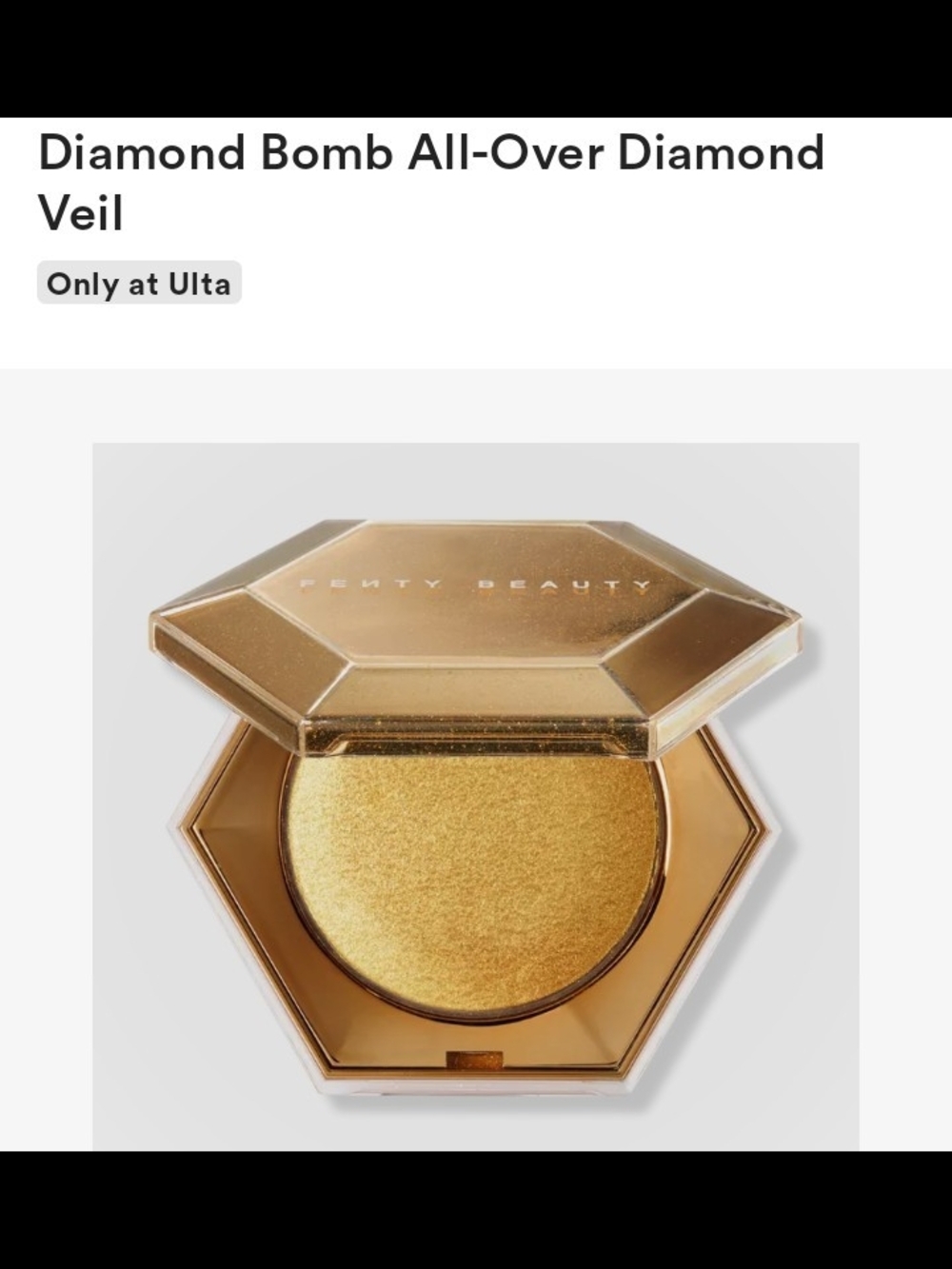 Fenty Beauty Gold Shimmer Highlighter Compact